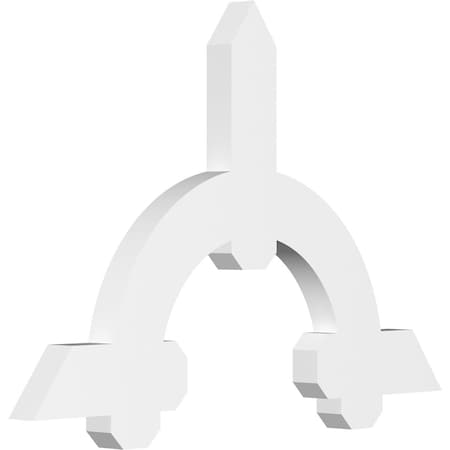 Ekena Millwork Ericson Architectural Grade PVC Gable Bracket, 36"W x 24"H x 2"D x 4"F, 16/12 Pitch GBP036X24X0204ERI00